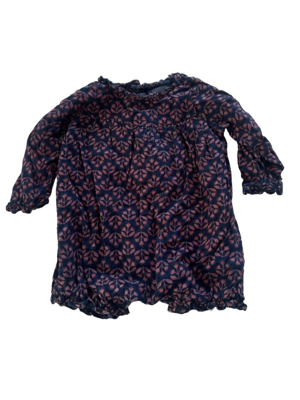 Mini A Ture Copenhagen Girls 6 Month Pink Navy Ivona Romper